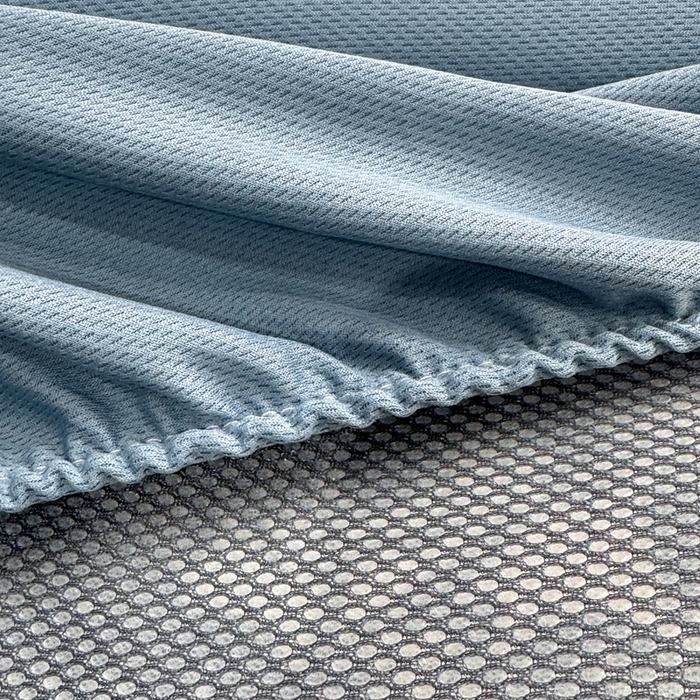 91家纺网 家纺一手货源 找家纺 伊人坊 2026新款A类550克凉感提花值过0.21冰豆豆家用凉席子三件套夏季---床笠款 玫瑰-蓝