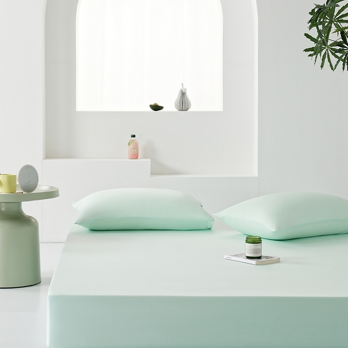 91家纺网 家纺一手货源 找家纺 LADYCOCO可可家居 2026新款PE冰锦丝语床笠枕套 琥珀绿