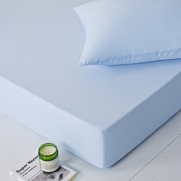 91家纺网 家纺一手货源 找家纺 LADYCOCO可可家居 2026新款PE冰锦丝语床笠枕套 微风蓝