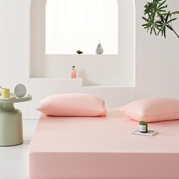 91家纺网 家纺一手货源 找家纺 LADYCOCO可可家居 2026新款PE冰锦丝语床笠枕套 清凉粉