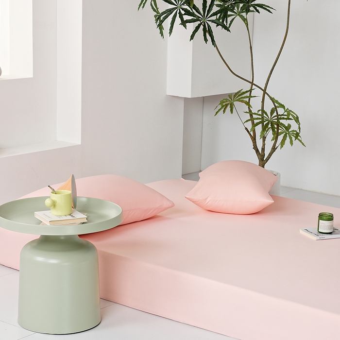 91家纺网 家纺一手货源 找家纺 LADYCOCO可可家居 2026新款PE冰锦丝语床笠枕套 清凉粉