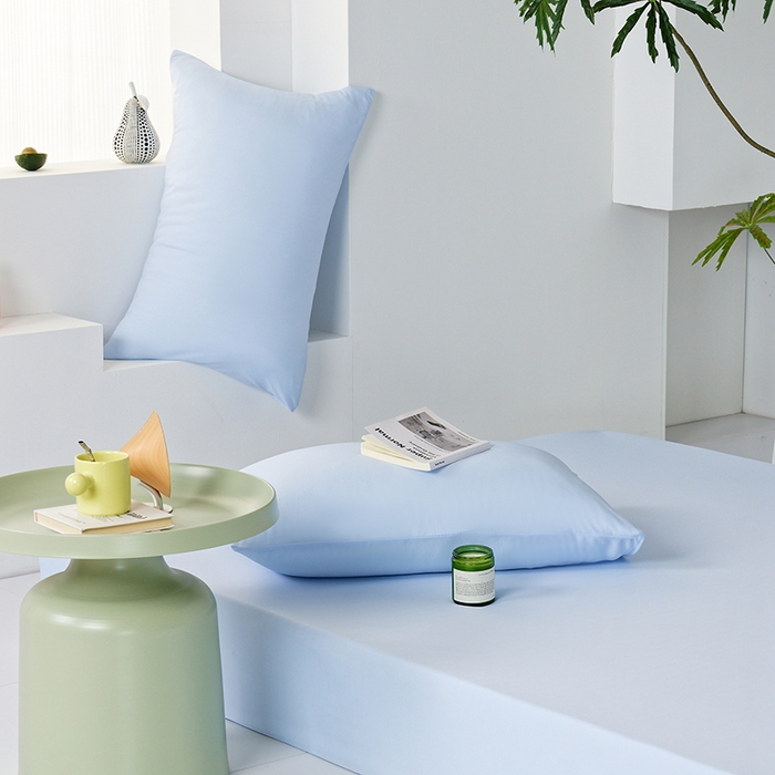 91家纺网 家纺一手货源 找家纺 LADYCOCO可可家居 2026新款PE冰锦丝语床笠枕套 微风蓝