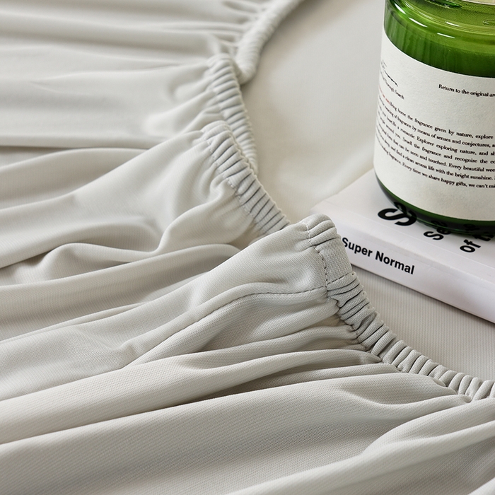 91家纺网 家纺一手货源 找家纺 LADYCOCO可可家居 2026新款PE冰锦丝语床笠枕套 夏夜灰