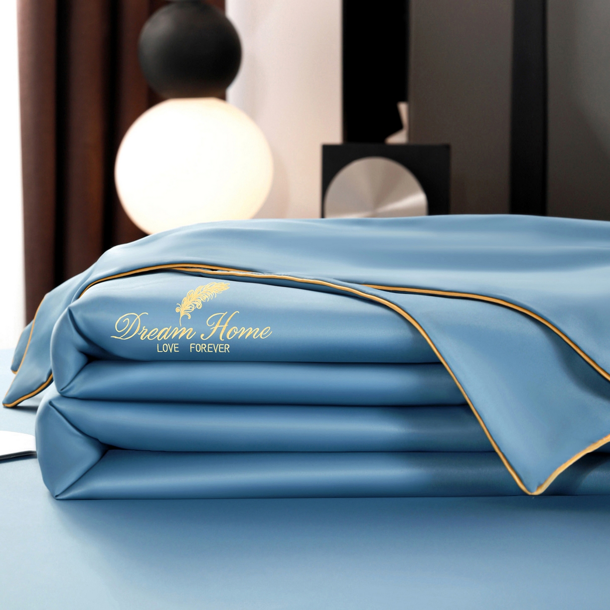 91家纺网 家纺一手货源 找家纺 （总）维娜斯家纺 2026新款绣花冰丝夏被四件套