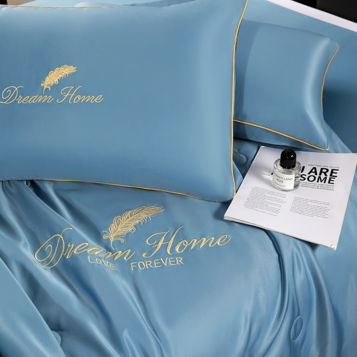 91家纺网 家纺一手货源 找家纺 （总）维娜斯家纺 2026新款绣花冰丝夏被四件套