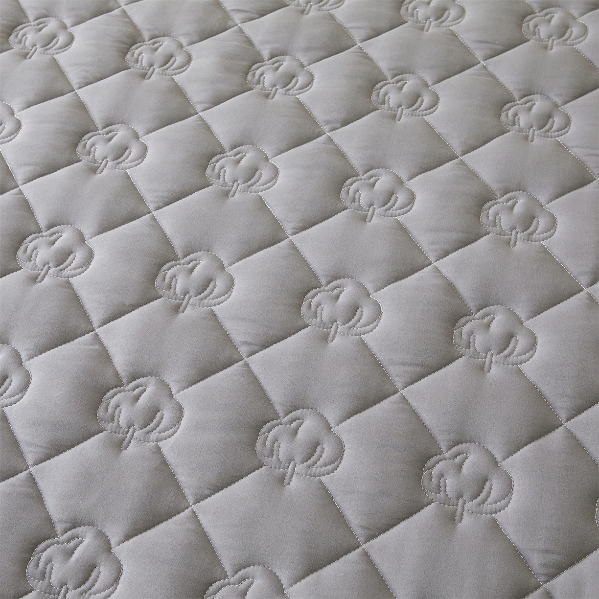 91家纺网 家纺一手货源 找家纺 柔品 2026新款牛奶棉新疆棉花夹棉床笠 新疆棉花-深灰