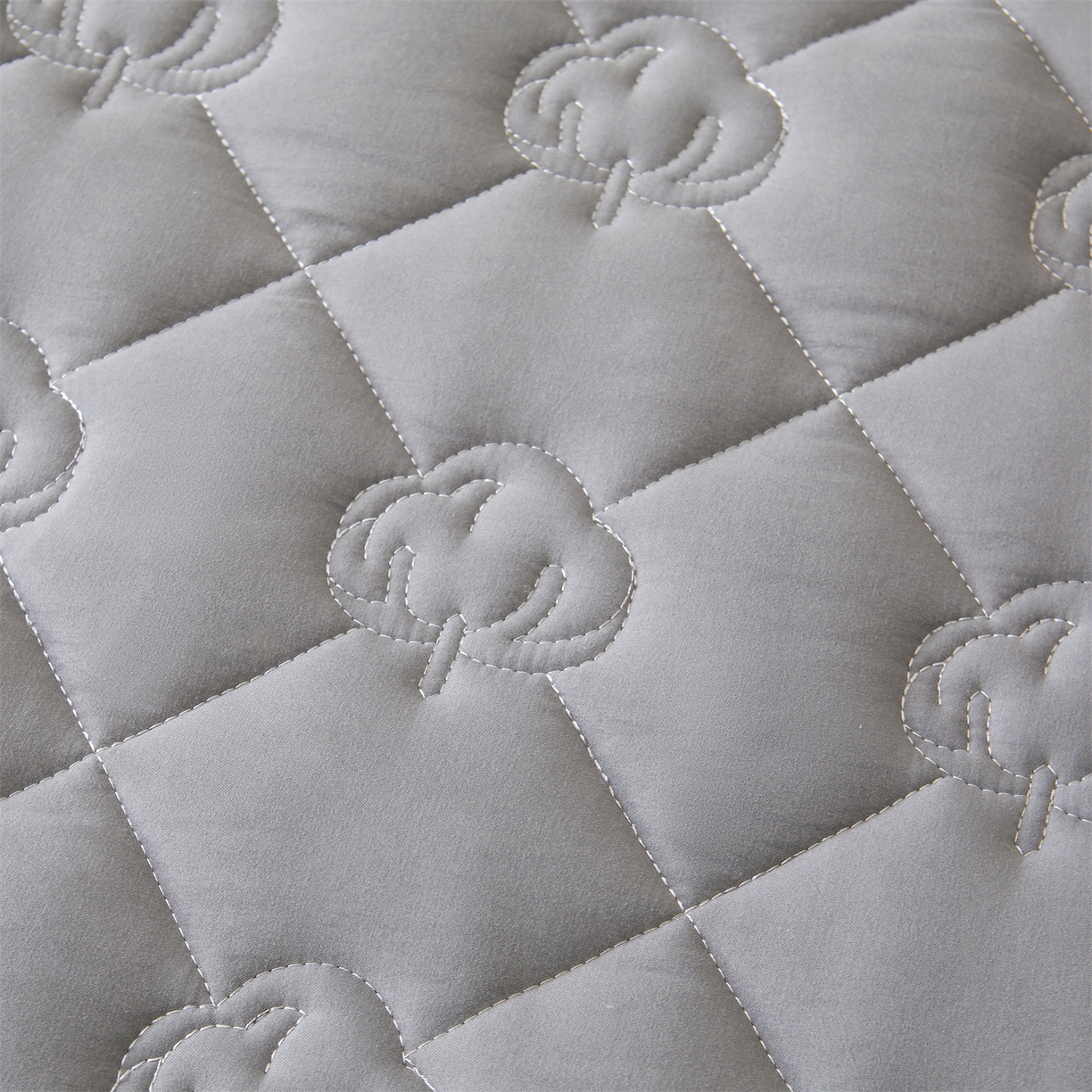 91家纺网 家纺一手货源 找家纺 柔品 2026新款牛奶棉新疆棉花夹棉床笠 新疆棉花-深灰