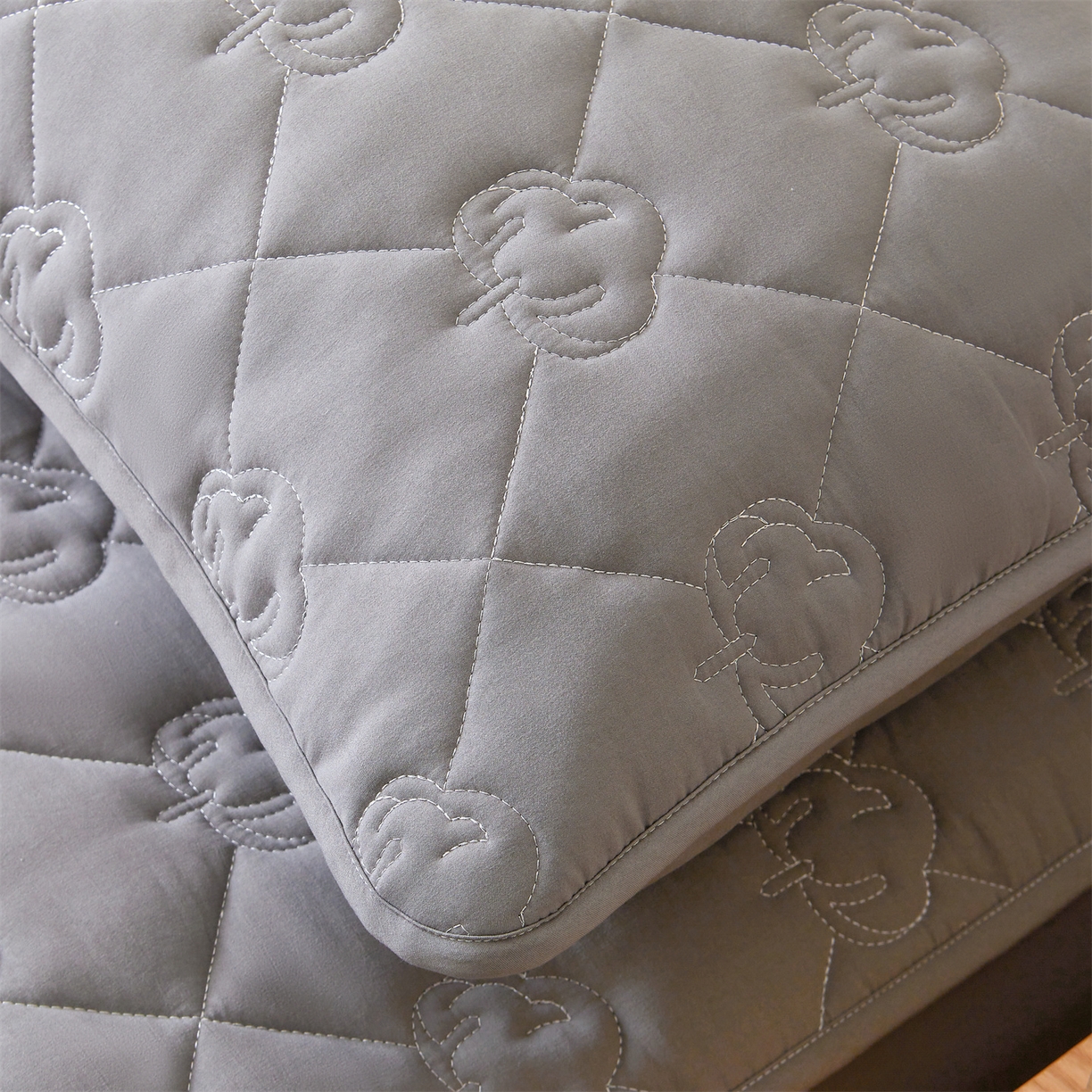 91家纺网 家纺一手货源 找家纺 柔品 2026新款牛奶棉新疆棉花夹棉床笠 新疆棉花-深灰