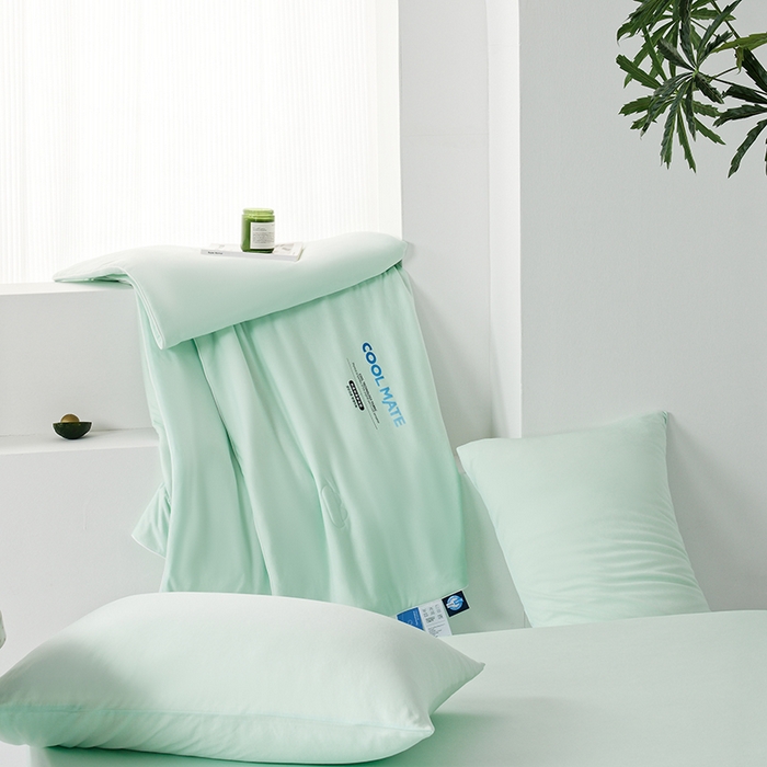 91家纺网 家纺一手货源 找家纺 LADYCOCO可可家居 2026新款PE冰锦丝语夏凉被 琥珀绿