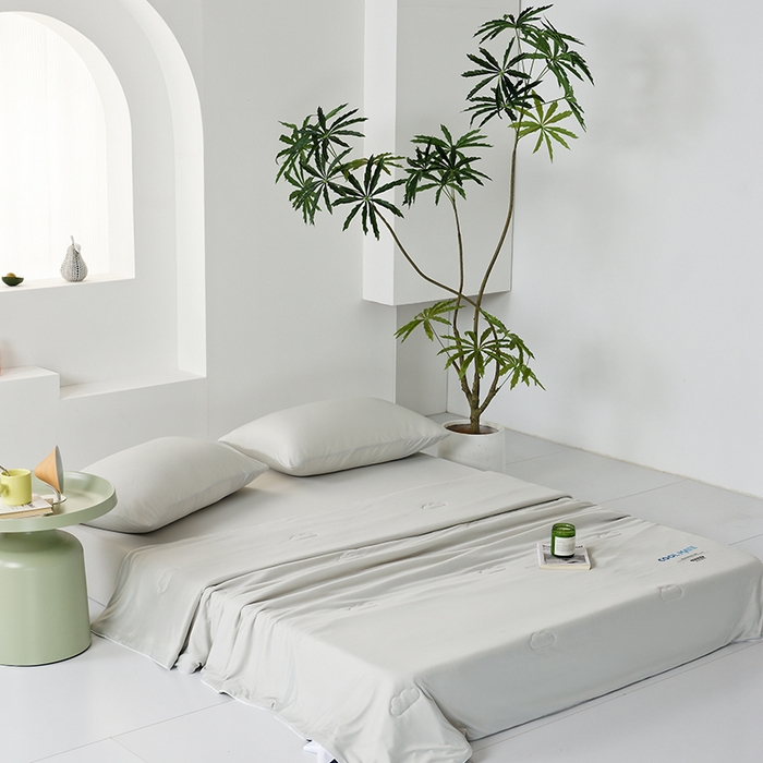 91家纺网 家纺一手货源 找家纺 LADYCOCO可可家居 2026新款PE冰锦丝语夏凉被 夏夜灰