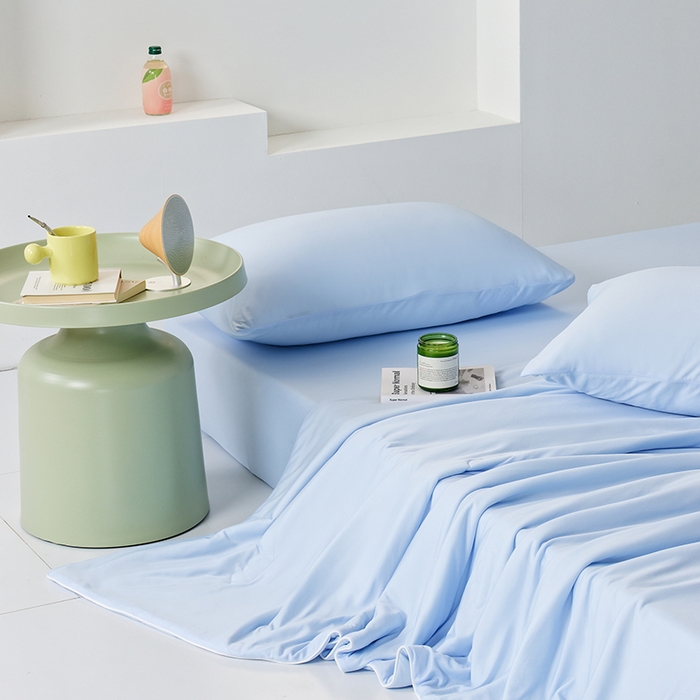 91家纺网 家纺一手货源 找家纺 LADYCOCO可可家居 2026新款PE冰锦丝语夏凉被 微风蓝