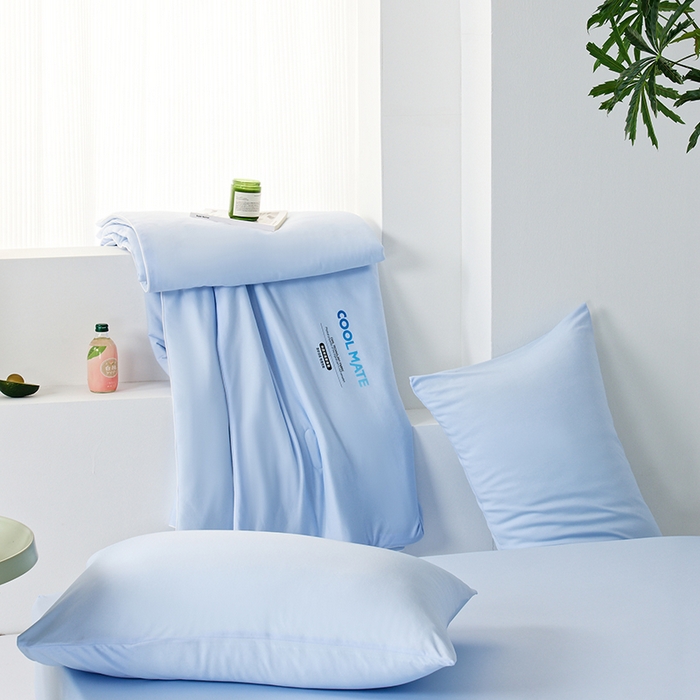 91家纺网 家纺一手货源 找家纺 LADYCOCO可可家居 2026新款PE冰锦丝语夏凉被 微风蓝