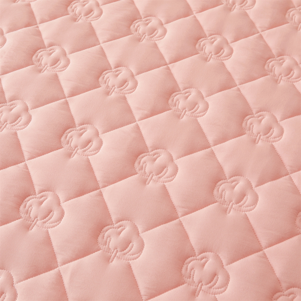 91家纺网 家纺一手货源 找家纺 柔品 2026新款牛奶棉新疆棉花夹棉床笠 新疆棉花-香粉