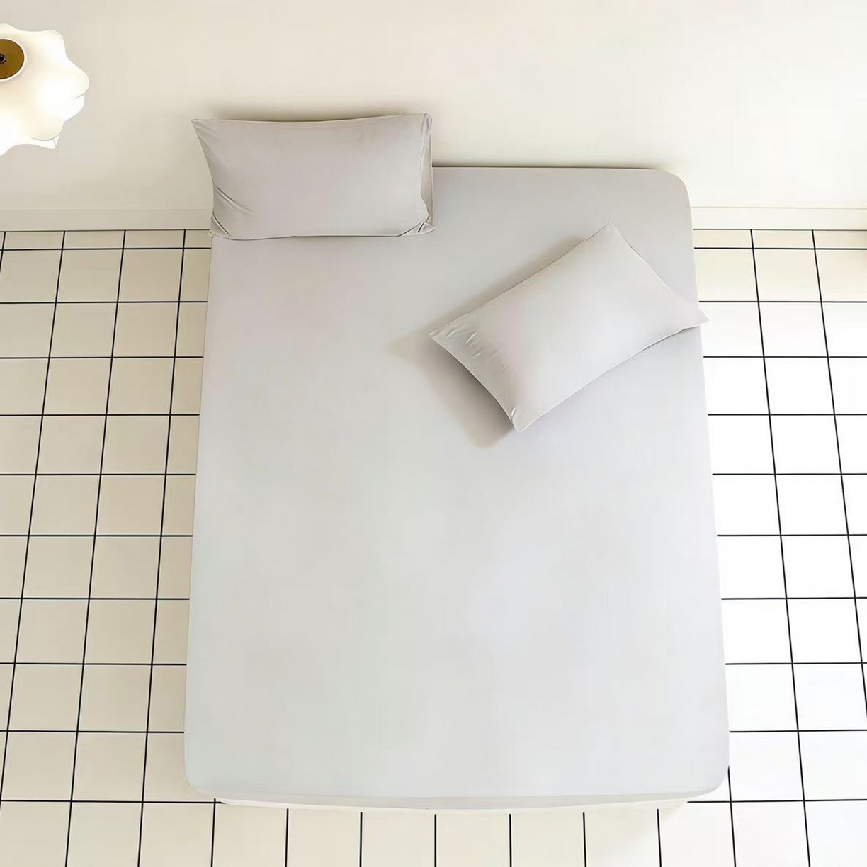 91家纺网 家纺一手货源 找家纺 LADYCOCO可可家居 2026新款锦纶凉感床笠三件套 浅灰