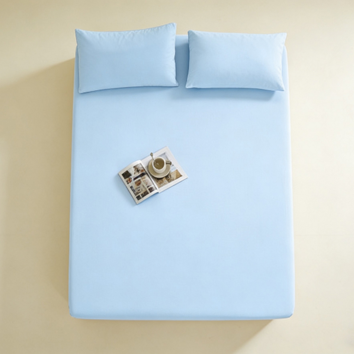 91家纺网 家纺一手货源 找家纺 LADYCOCO可可家居 2026新款锦纶凉感床笠三件套 浅蓝