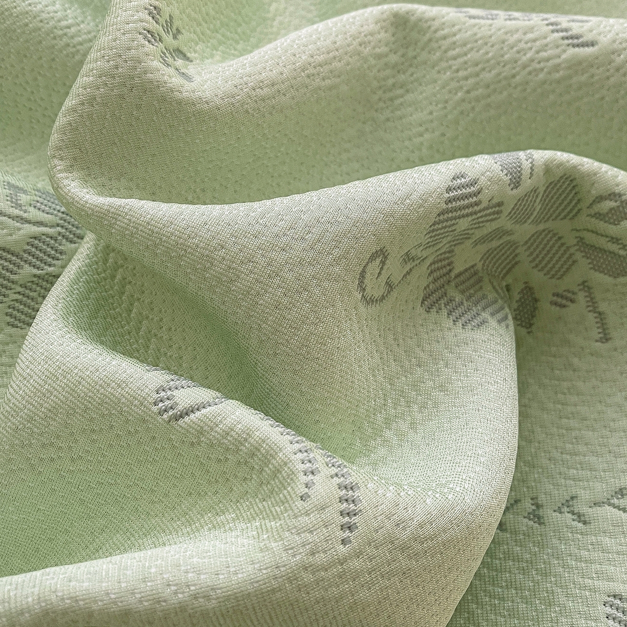 91家纺网 家纺一手货源 找家纺 眠势力 2026新款冰豆豆床裙款床笠夏天冰凉豆豆空调席子带花边床裙床笠二合一 韩系小花-清绿