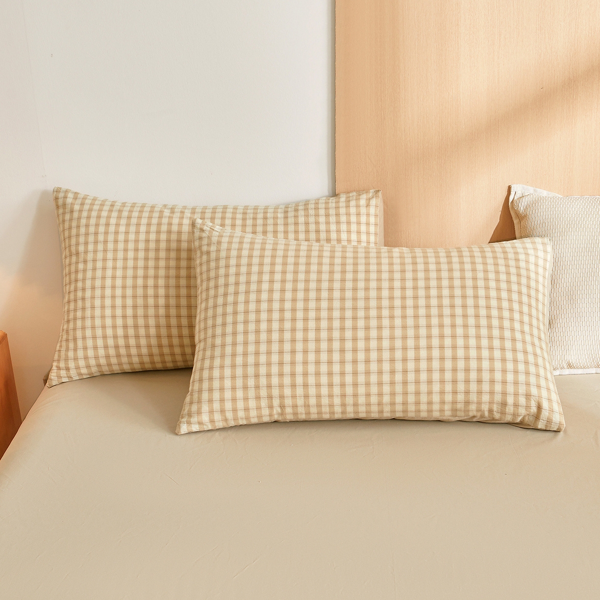 91家纺网 家纺一手货源 找家纺 金喜 2026新款A类全棉色织新疆棉夏被四件套 朵拉咖