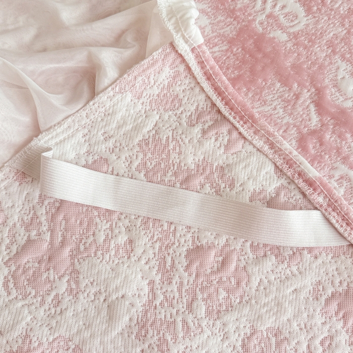 91家纺网 家纺一手货源 找家纺 （总）懒猫家纺 2026新款凉感提花床裙款凉席洛可可系列