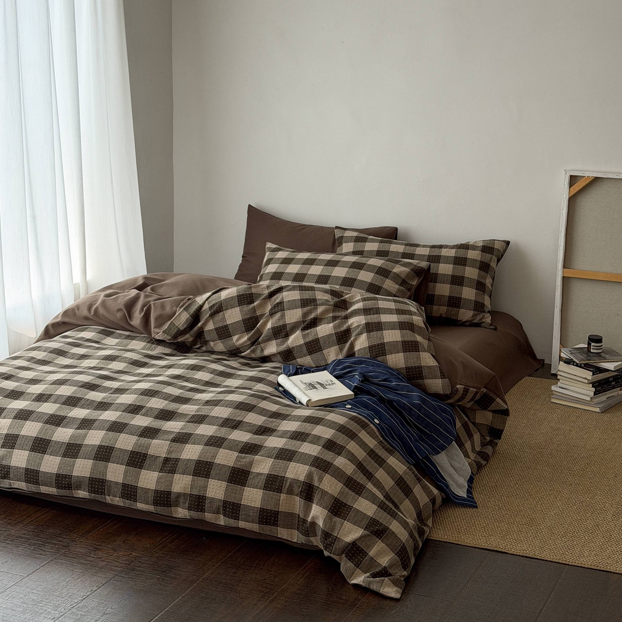 91家纺网 家纺一手货源 找家纺 （总）蜜宿 2026新款全棉纯棉提花四件套-柏柏星光