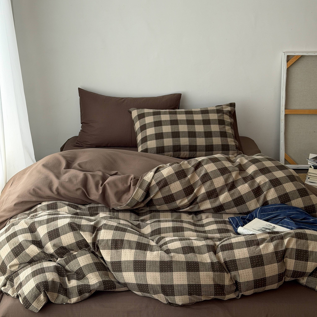 91家纺网 家纺一手货源 找家纺 （总）蜜宿 2026新款全棉纯棉提花四件套-柏柏星光