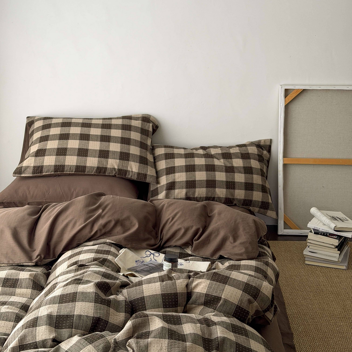 91家纺网 家纺一手货源 找家纺 （总）蜜宿 2026新款全棉纯棉提花四件套-柏柏星光