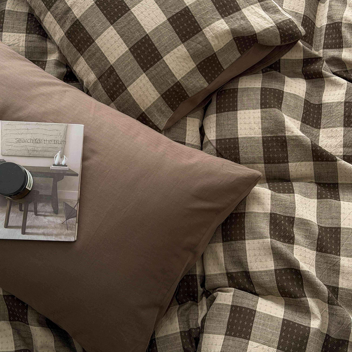 91家纺网 家纺一手货源 找家纺 （总）蜜宿 2026新款全棉纯棉提花四件套-柏柏星光