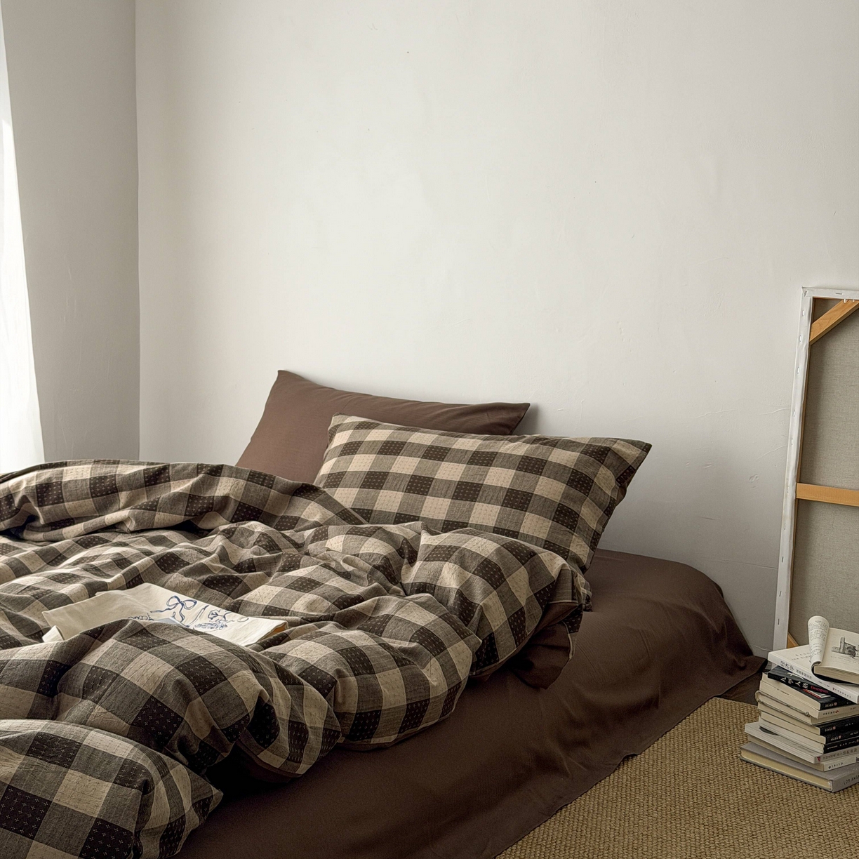 91家纺网 家纺一手货源 找家纺 （总）蜜宿 2026新款全棉纯棉提花四件套-柏柏星光