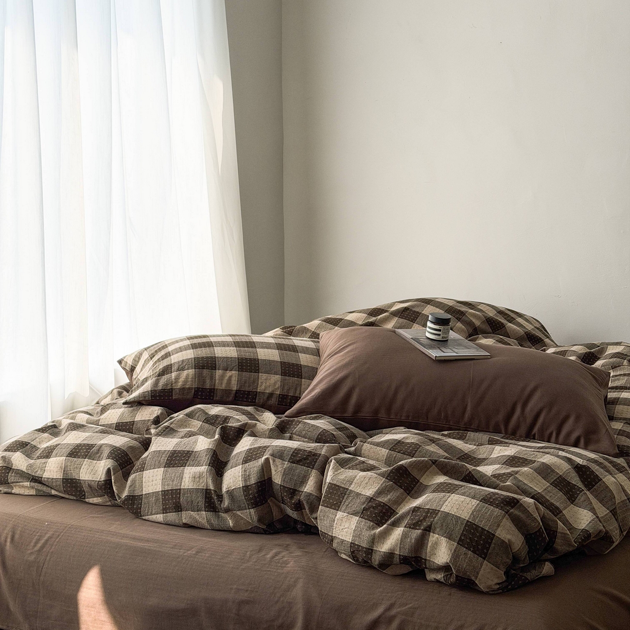 91家纺网 家纺一手货源 找家纺 （总）蜜宿 2026新款全棉纯棉提花四件套-柏柏星光