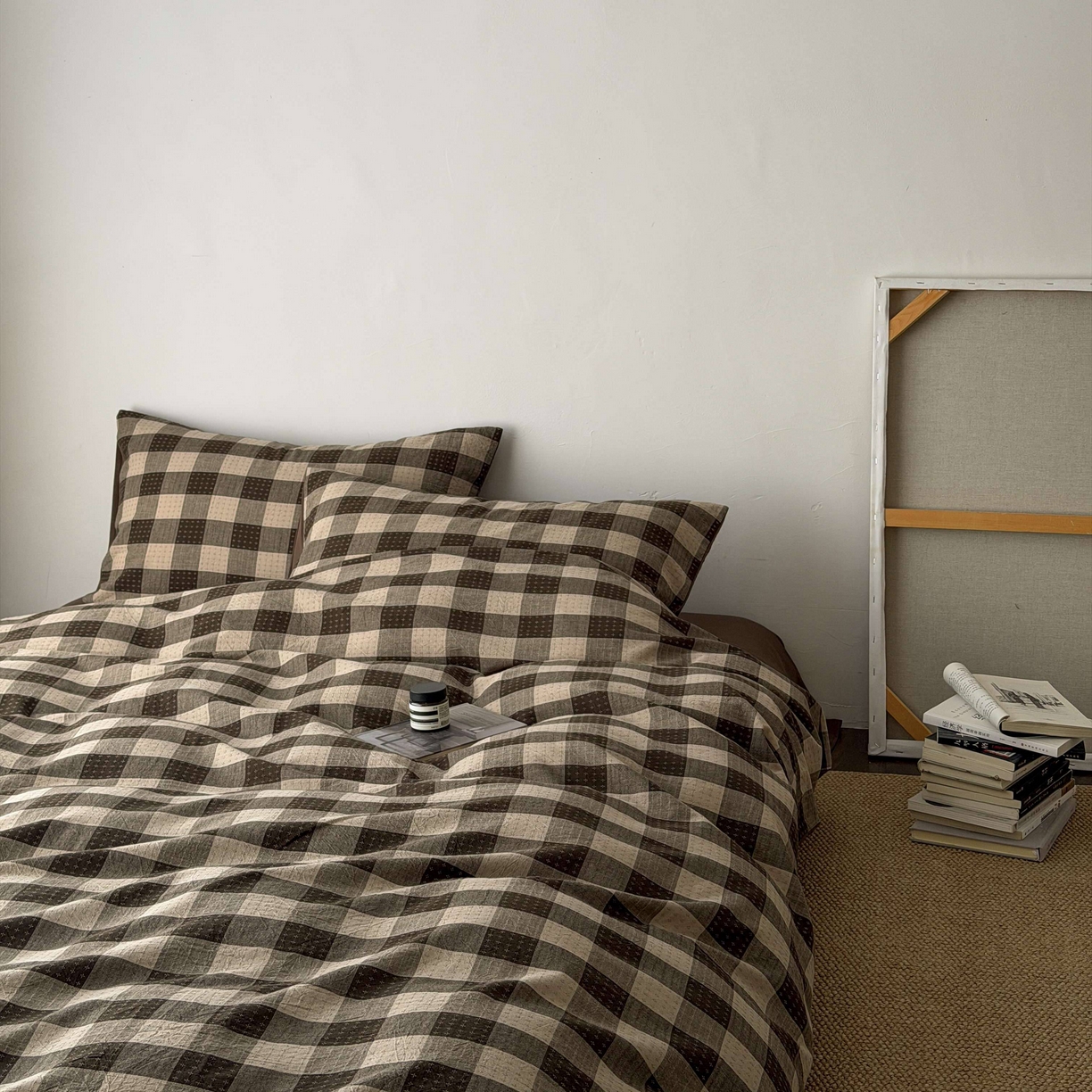 91家纺网 家纺一手货源 找家纺 蜜宿 2026新款全棉纯棉提花四件套-柏柏星光 柏柏星光-可可棕（枕套同色）