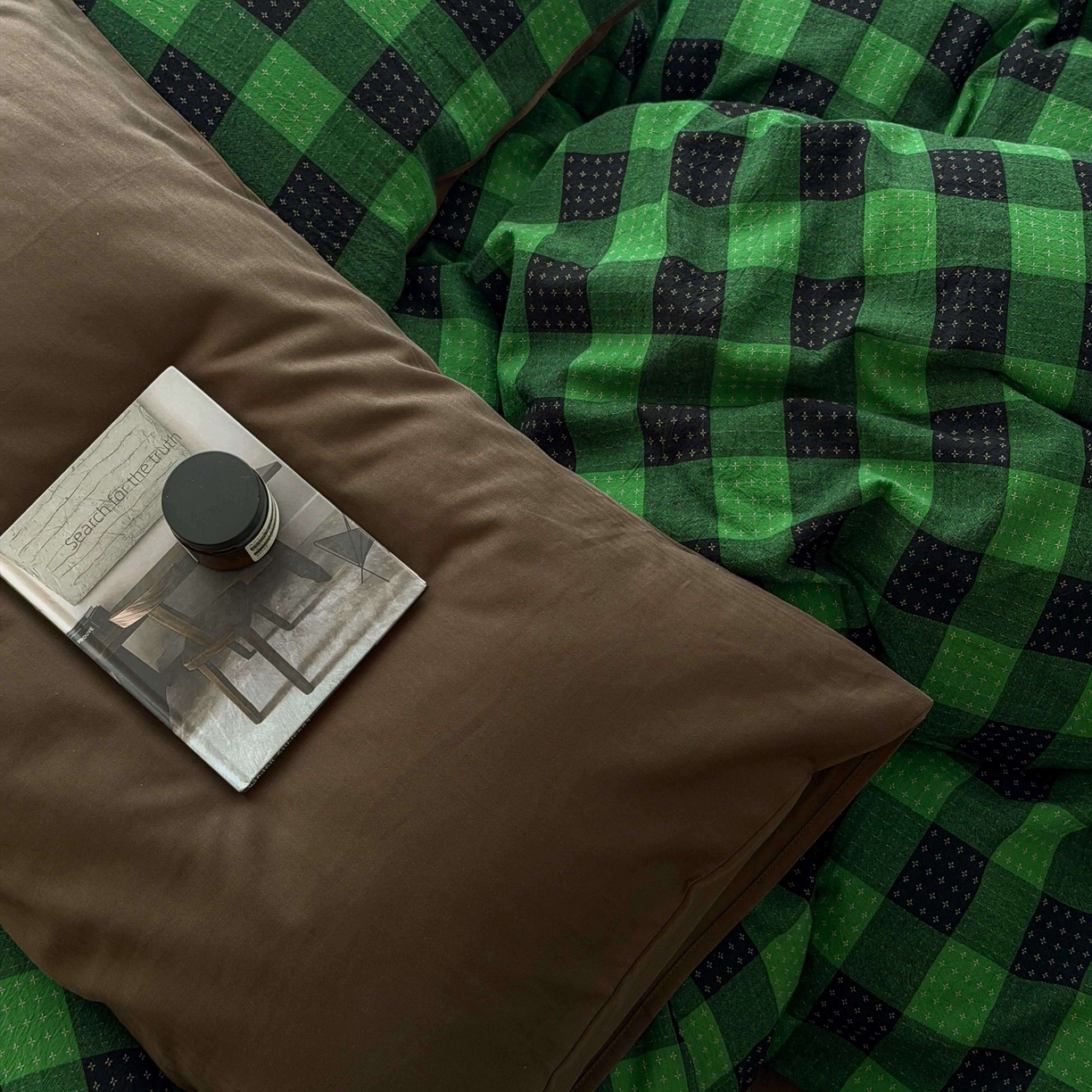 91家纺网 家纺一手货源 找家纺 蜜宿 2026新款全棉纯棉提花四件套-柏柏星光 柏柏星光-森林绿（枕套混搭）