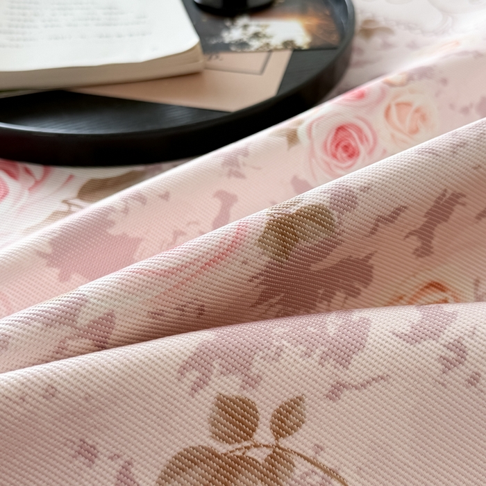 91家纺网 家纺一手货源 找家纺 懒猫家纺 2026新款高精密冰丝雪纺床裙凉席 花田