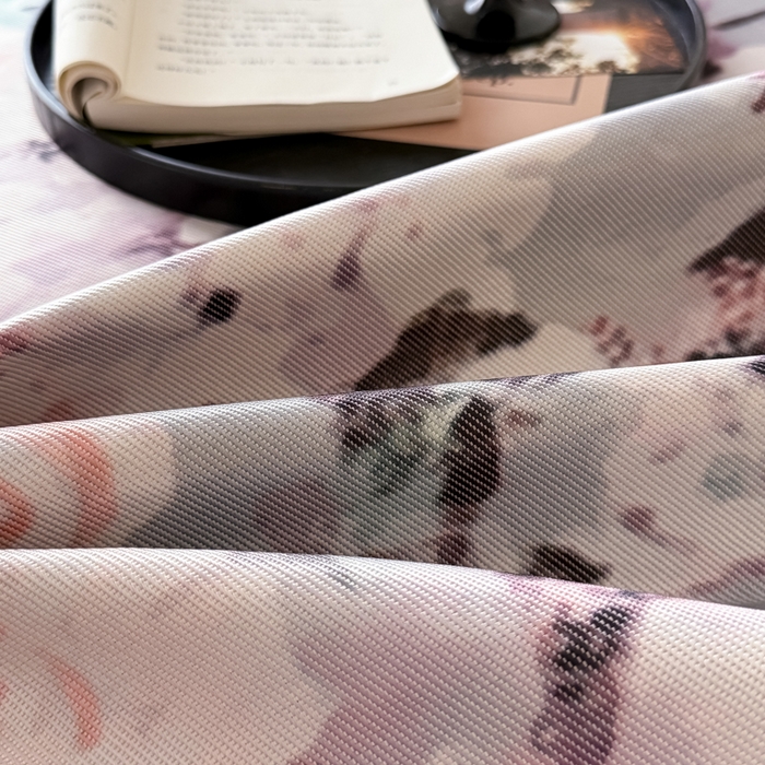 91家纺网 家纺一手货源 找家纺 懒猫家纺 2026新款高精密冰丝雪纺床裙凉席 解语花