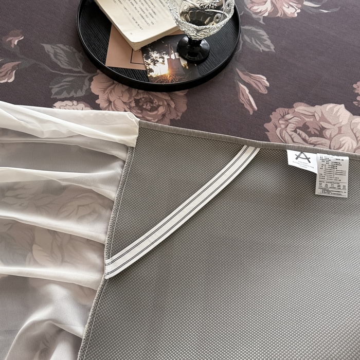 91家纺网 家纺一手货源 找家纺 懒猫家纺 2026新款高精密冰丝雪纺床裙凉席 阑夜