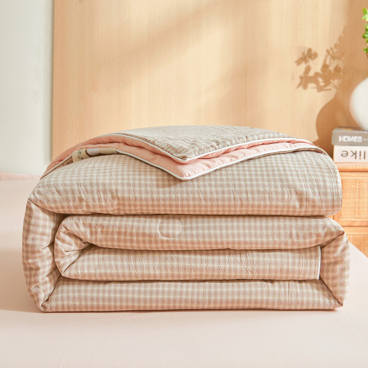 91家纺网 家纺一手货源 找家纺 （总）金喜 2026新款A类全棉色织水洗棉夏被夏凉被