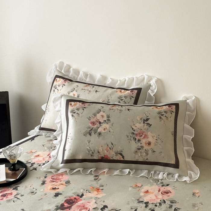 91家纺网 家纺一手货源 找家纺 懒猫家纺 2026新款高精密冰丝雪纺床裙凉席 流年