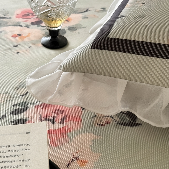 91家纺网 家纺一手货源 找家纺 懒猫家纺 2026新款高精密冰丝雪纺床裙凉席 流年