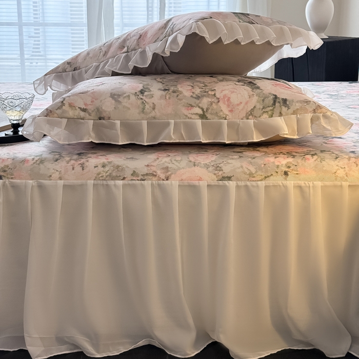 91家纺网 家纺一手货源 找家纺 懒猫家纺 2026新款高精密冰丝雪纺床裙凉席 玉瑾