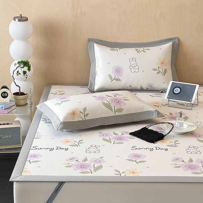 91家纺网 家纺一手货源 找家纺 （总）懒猫家纺 2026新款高精密冰丝抗菌防螨床席床笠凉席