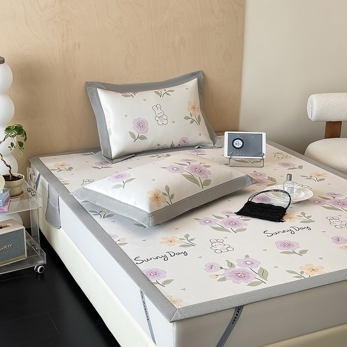 91家纺网 家纺一手货源 找家纺 （总）懒猫家纺 2026新款高精密冰丝抗菌防螨床席床笠凉席