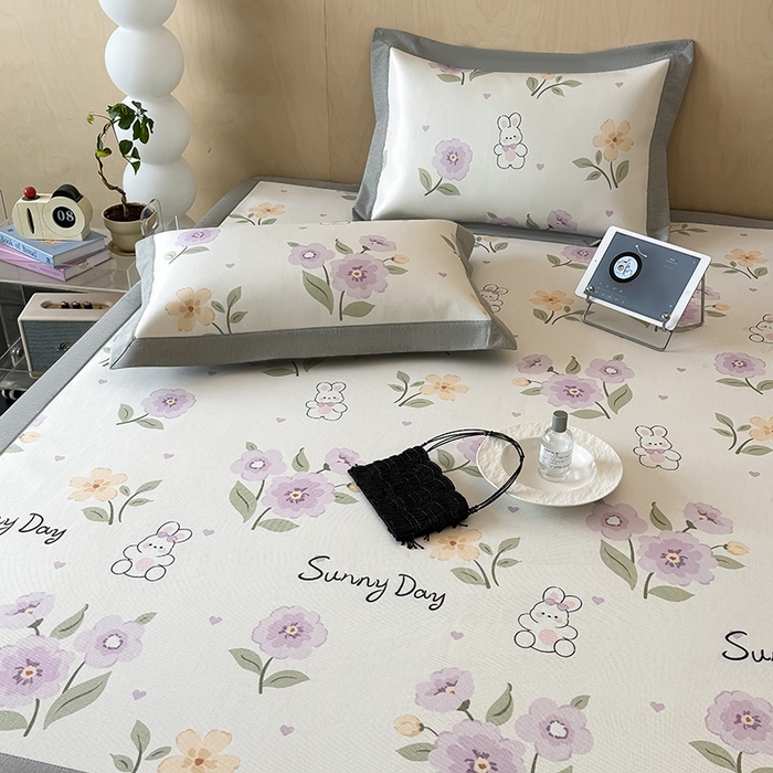 91家纺网 家纺一手货源 找家纺 （总）懒猫家纺 2026新款高精密冰丝抗菌防螨床席床笠凉席