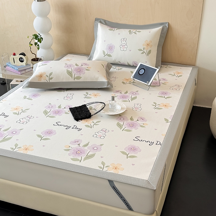 91家纺网 家纺一手货源 找家纺 （总）懒猫家纺 2026新款高精密冰丝抗菌防螨床席床笠凉席