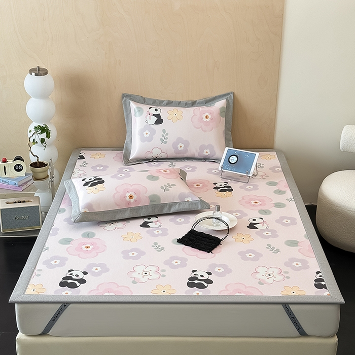 91家纺网 家纺一手货源 找家纺 （总）懒猫家纺 2026新款高精密冰丝抗菌防螨床席床笠凉席