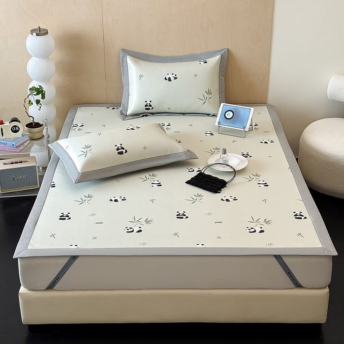 91家纺网 家纺一手货源 找家纺 （总）懒猫家纺 2026新款高精密冰丝抗菌防螨床席床笠凉席