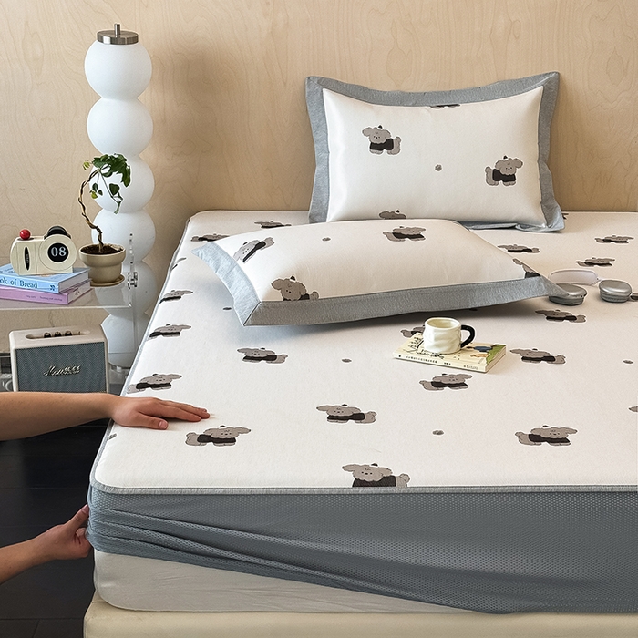 91家纺网 家纺一手货源 找家纺 （总）懒猫家纺 2026新款高精密冰丝抗菌防螨床席床笠凉席