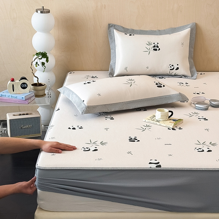 91家纺网 家纺一手货源 找家纺 （总）懒猫家纺 2026新款高精密冰丝抗菌防螨床席床笠凉席