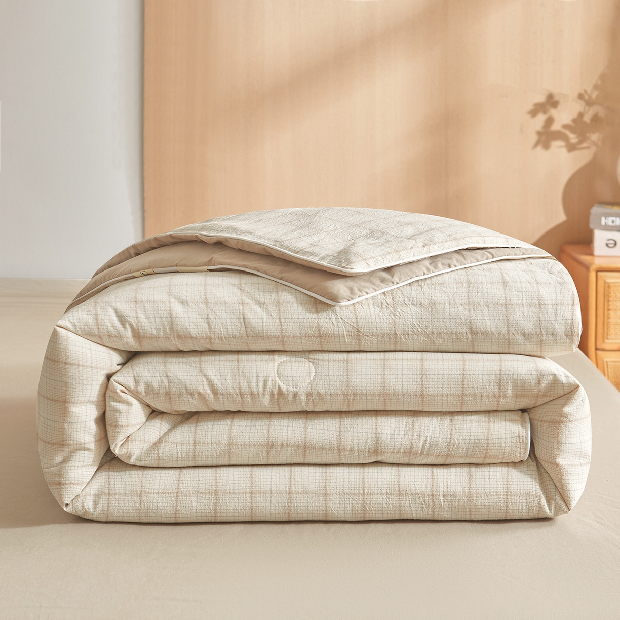 91家纺网 家纺一手货源 找家纺 （总）金喜 2026新款100%里外全棉夏被夏被四件套