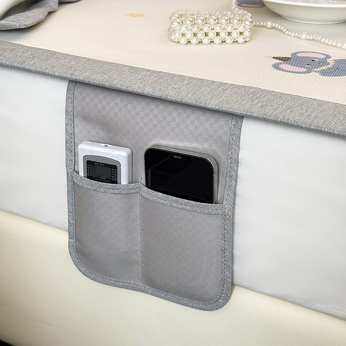 91家纺网 家纺一手货源 找家纺 懒猫家纺 2026新款高精密冰丝抗菌防螨床席床笠凉席 蓝色小象床席