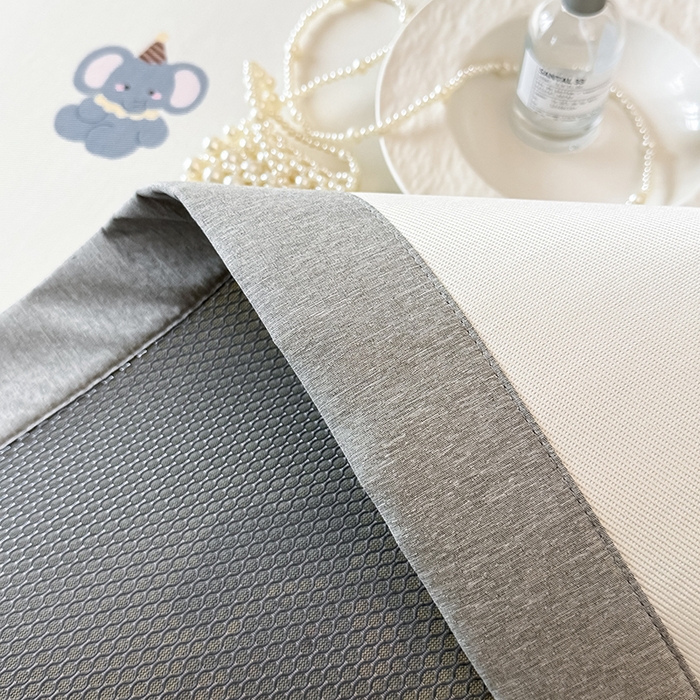 91家纺网 家纺一手货源 找家纺 懒猫家纺 2026新款高精密冰丝抗菌防螨床席床笠凉席 蓝色小象床席