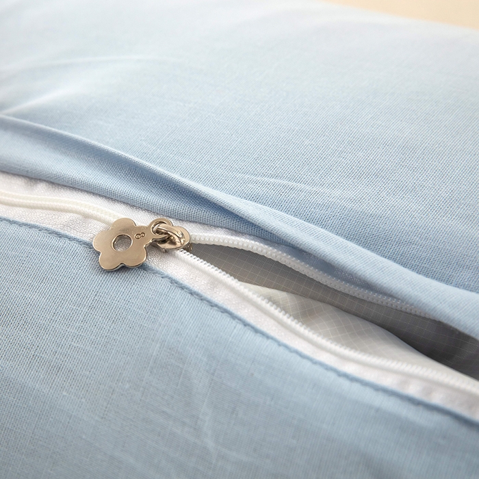 91家纺网 家纺一手货源 找家纺 梦莱家纺 2026新款水洗棉麻荞麦枕枕头枕芯系列-花边熊 花边熊-蓝