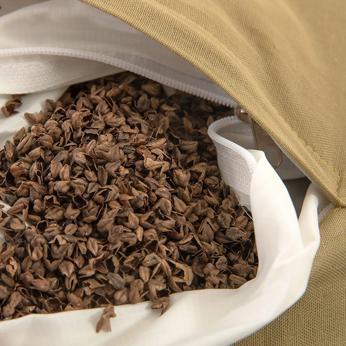 91家纺网 家纺一手货源 找家纺 梦莱家纺 2026新款水洗棉麻荞麦枕枕头枕芯系列-花边熊 花边熊卡其